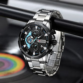 CURREN 8402 Men's Stainless Steel Watch - Silver Black